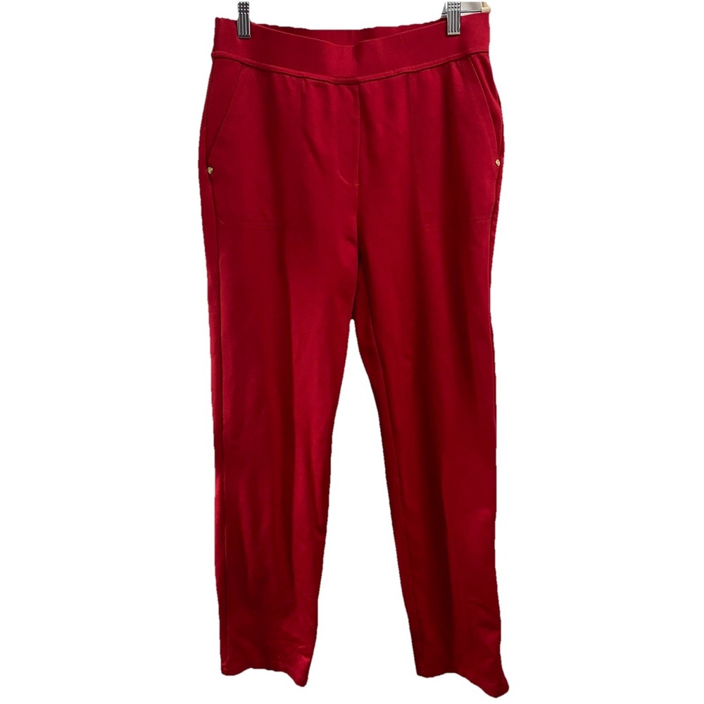Liz Claiborne Womens 'Cabaret Red' Slim Ankle Dress‎ Pants Pockets Sz. S EUC